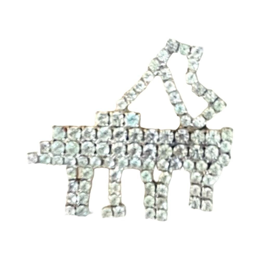 Vintage Rhinestone Grand Piano Brooch